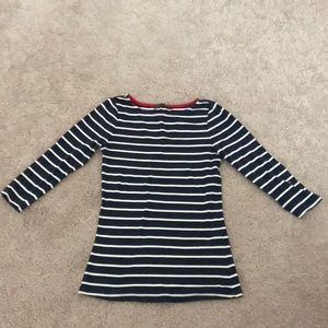 Zara navy and white stripped top size S